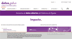 Desktop Screenshot of datos.gob.es